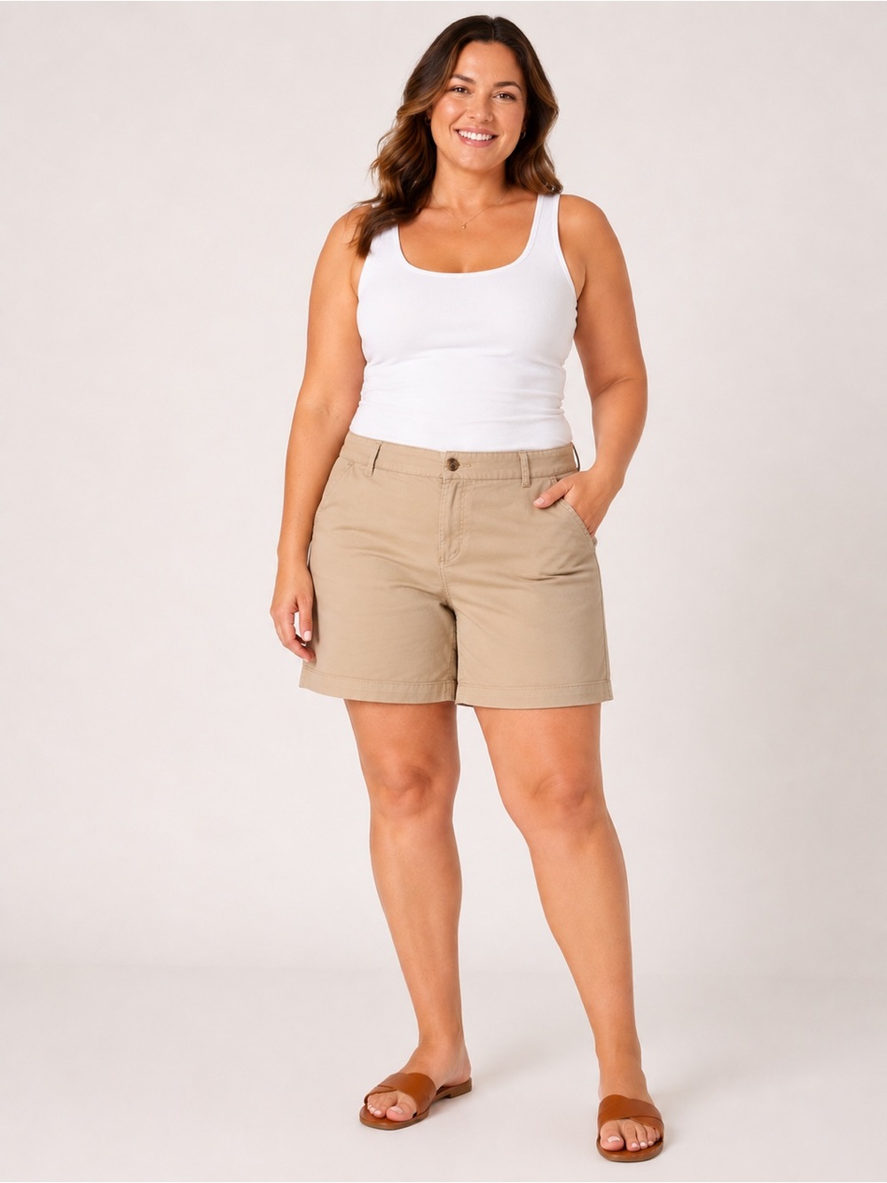 Old Navy Tan Khaki Every Day  Shorts